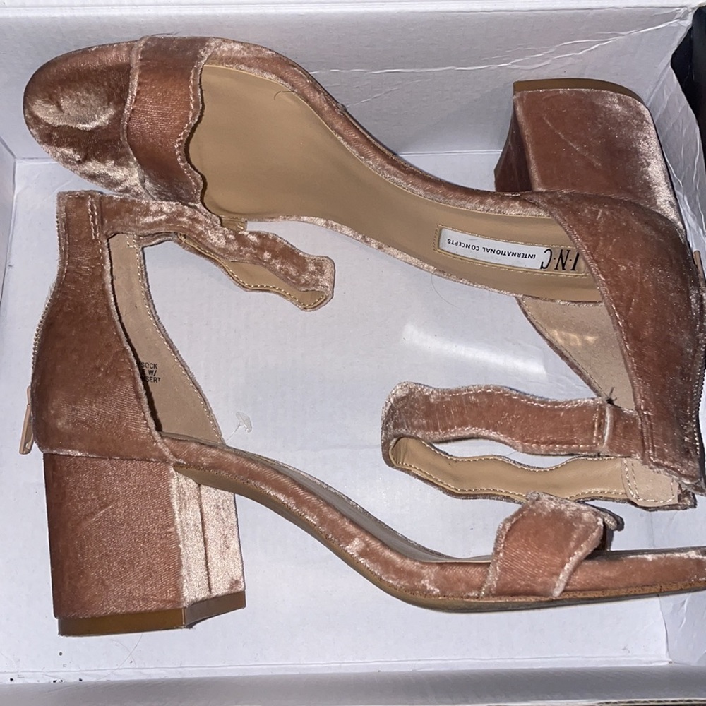 Inc pink suede heels